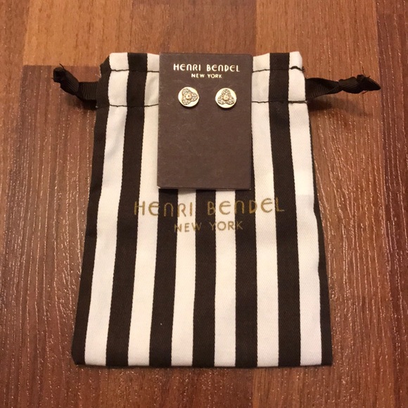 henri bendel Jewelry - HENRI BENDEL Rose Gold Earrings w/bag